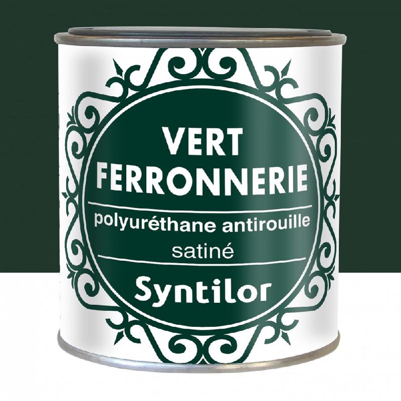 Peinture ferronnerie extérieur SYNTILOR - vert mat - 0.375 l - Direct sur rouille_0
