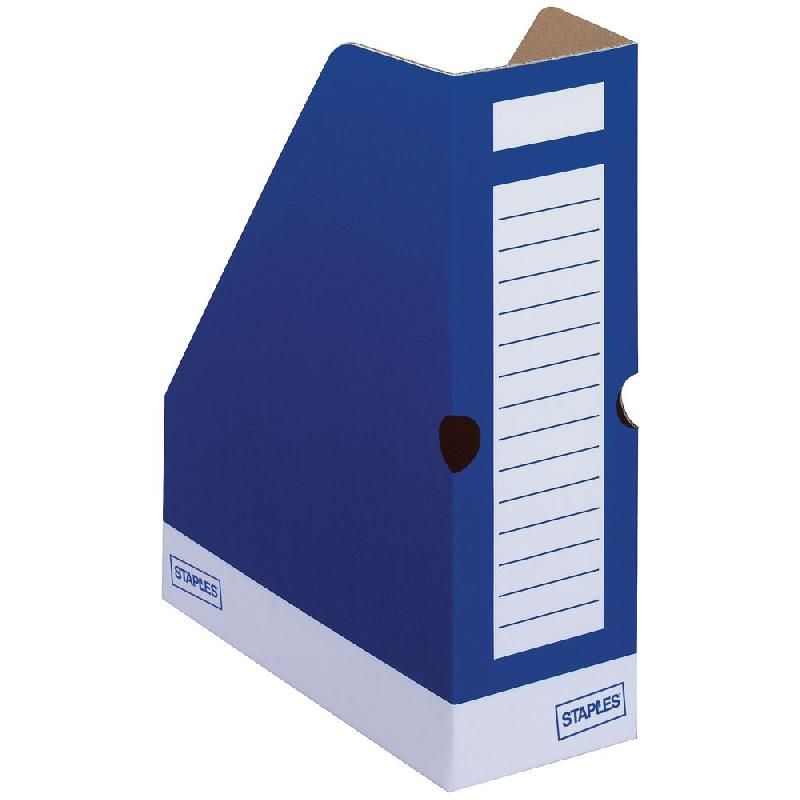 STAPLES PORTE-REVUE STAPLES - BLEU - DOS 10 CM (PRIX À L'UNITÉ)