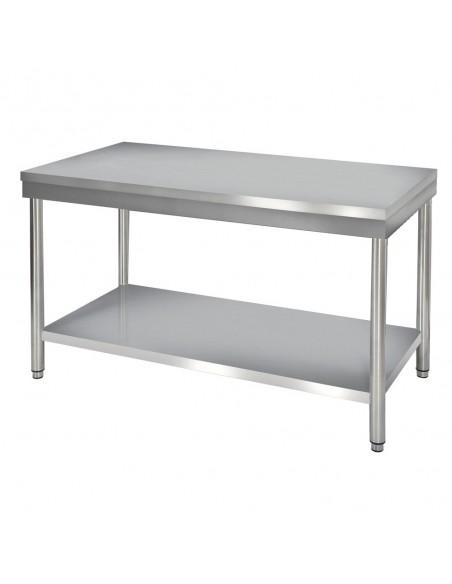 Table inox centrale avec étagère basse - 1200x600x850 mm - Fabrication italienne - Référence TC1260_0