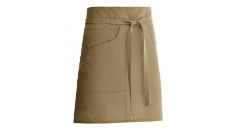 Tablier de service Nell 45 Molinel - modèle court unisexe avec poches pratiques - coloris melon_0