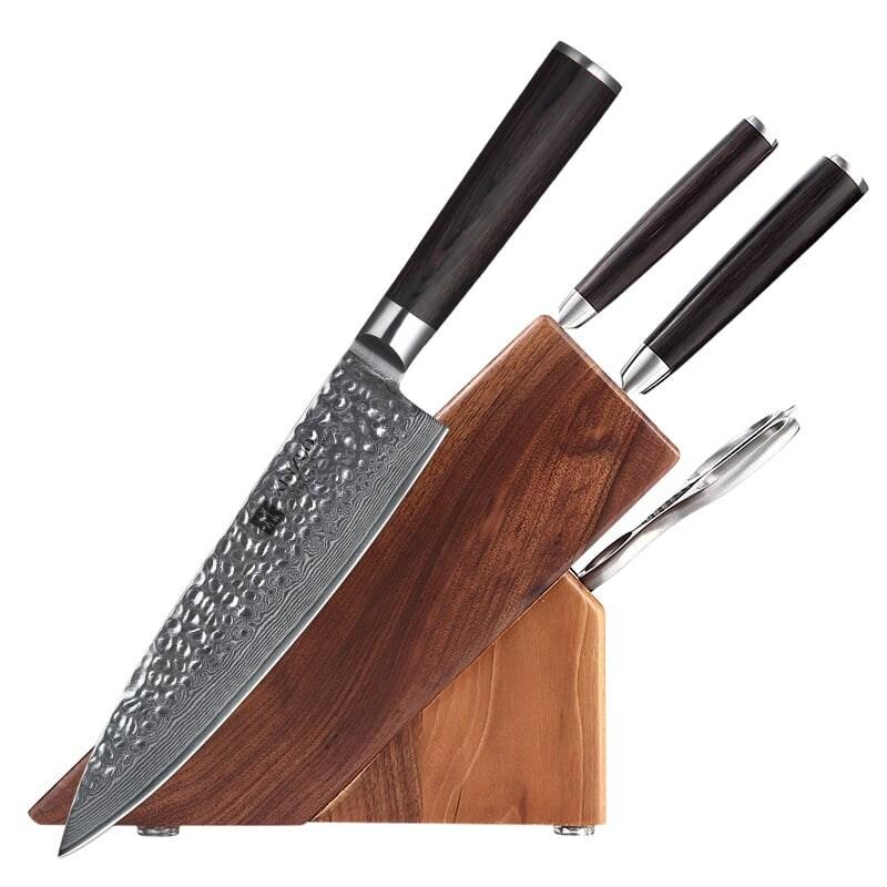 XinZuo - Set de couteaux Damas 5 pièces - Série B1H He - multicolore multi-matériau B1H-H5_0