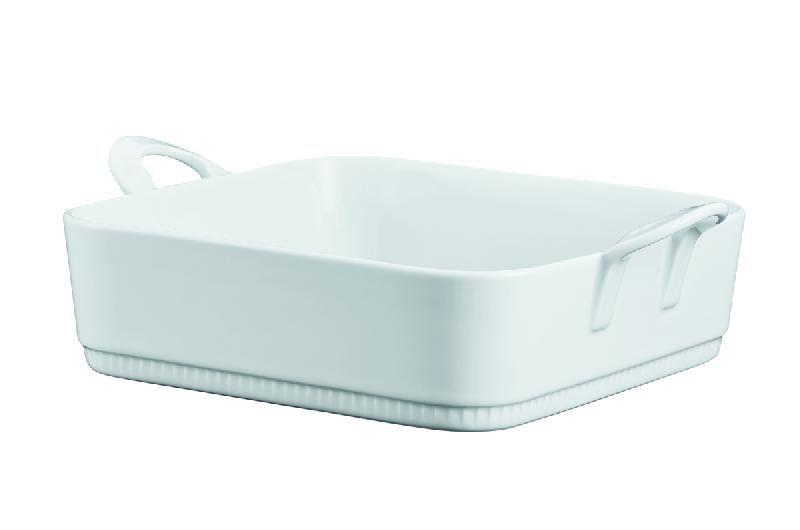 PLAT À FOUR CARRÉ BLANC PORCELAINE 17,5X17,5 CM TOULOUSE PILLIVUYT