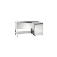 306360 - Plonge laverie 700 mm, L1800 avec 2 bassins - Bartscher GmbH - acier inoxydable - pieds réglables - sans robinetterie_0