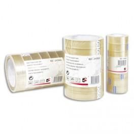 5 ETOILES TOUR DE 8 RUBANS ADHÉSIFS TRANSPARENT 19X33MM