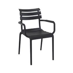  Fauteuil Gabin noire, 84 X 58 X 59 cm, France Mobilier Chr - noir plastique polypropylène 3760326526024_0