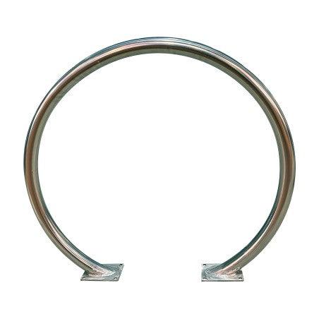 Arceau vélo inox 304 1 ou 2 places - Ø 50 mm, platine 150×110 mm_0