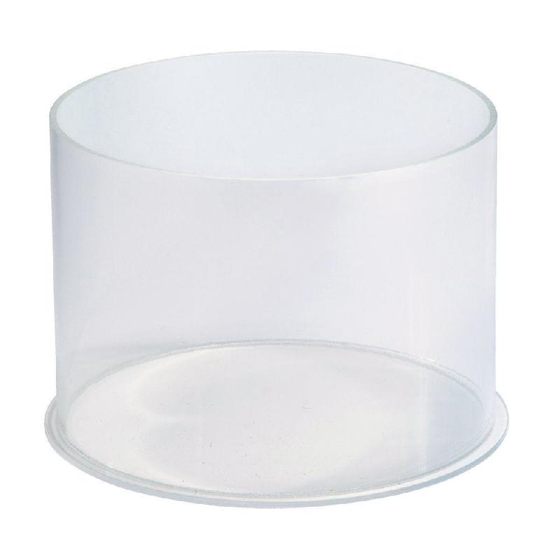 Bac de présentation PMMA rond Ø20xH15cm - Transparent - Épaisseur 3mm_0