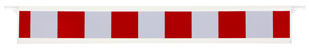 Barrière fixe de 1m rétroréfléchissante Rouge/Blanche type K2 - 1320024_0
