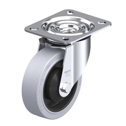 BLICKLE - ROULETTE PIVOTANTE Ø 100MM BANDAGE CAOUTCHOUC NR 150KG - LE-POEV 100KA-SG