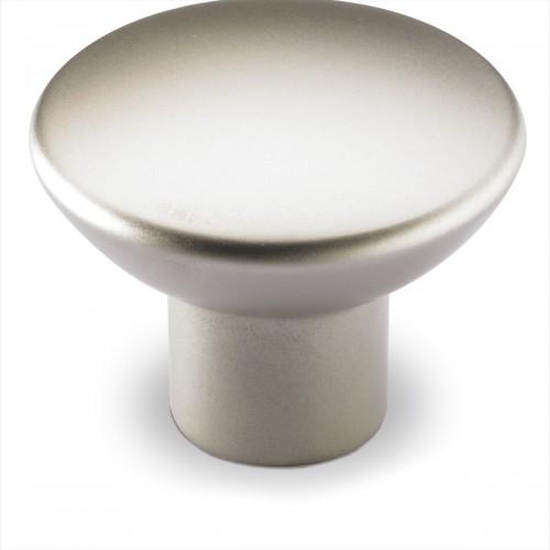 BOUTON DE MEUBLE ROND LADERA NICKELÉ MAT - H 28 MM - D 35 MM - PAR 4 HETTICH