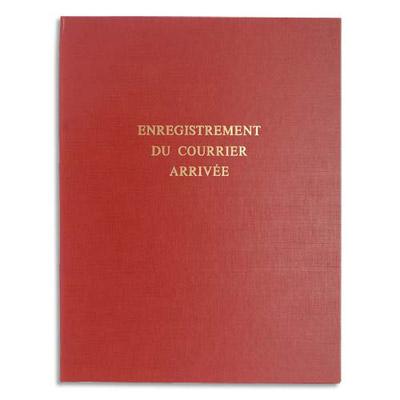 CAHIER POUR ENREGISTREMENT DU COURRIER ARRIVEE - 24X32 CM - 160 PAGES