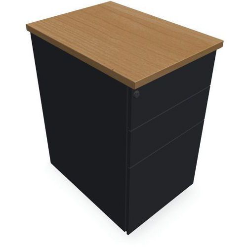 CAISSON 3 TIROIRS P.60CM L.432CM H.73CM GRIS/HÊTRE - EOL
