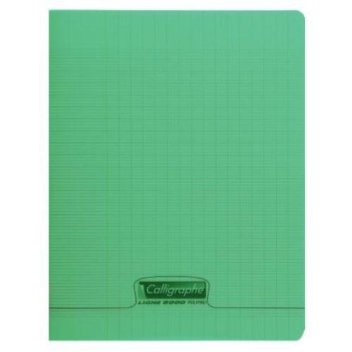 Calligraphe Lot de 10 Cahier Ligne 8000 17x22, 48p./24 feuilles 90 g/m² piquées, couv. PP verte, Séyès - 3210330181059_0
