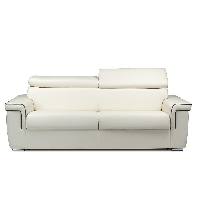 Canapé-lit convertible Marais 160 cm - Matelas 16 cm - Blanc - Fabrication italienne_0