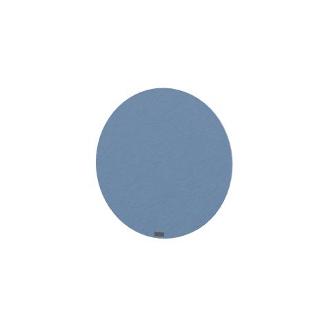 PANNEAU ACOUSTIQUE MURAL NAEL EN PET 12 MM - FORME CERCLE - AVEC CHÂSSIS DE RENFORT AU DOS -DIAMÈTRE 70 CM - BLEU CIEL