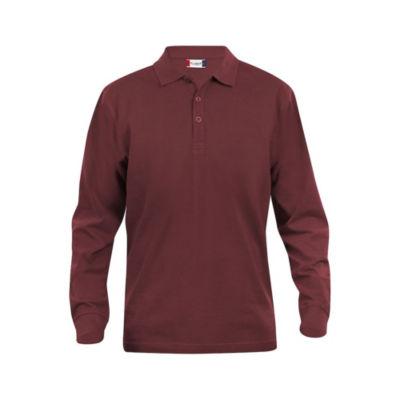 Clique polo ml homme bordeaux xs_0