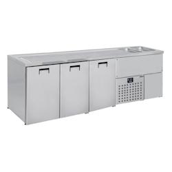 Chefgastro Comptoir à bière 3 portes 2R - inox CC1206_0