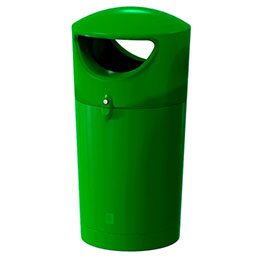 Corbeille en polyéthylène moulé très robuste - résistante aux UV - 110L - IOTA_0