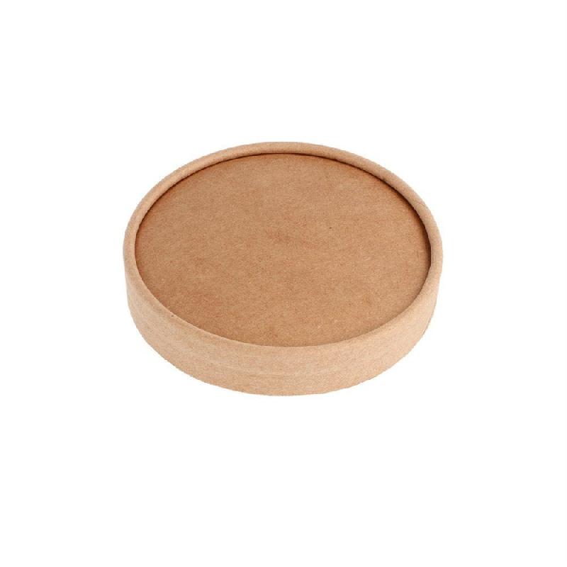 Couvercle carton kraft pour pot à glace 300ml Ø10cm - par 1000_0