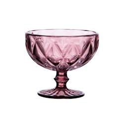 De 6 coupes de glace 35 cl diamond rose -  Boite Rond Verre Table Passion - rose verre 3106233380197_0
