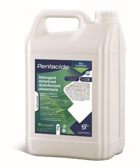 Pentacide detartrant desinfectant agroalimentaire non parfume   -   5l - a005_0