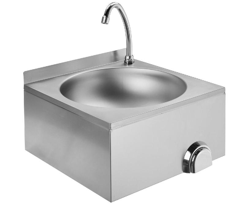 GastroHero Lave-mains Basic 3, commande au genou - inox HWB-BASIC3_0
