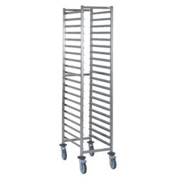 Chariot de service à glissières GN 1/1 en inox - 20 niveaux - Tournus Équipement - blanc inox CG186_0