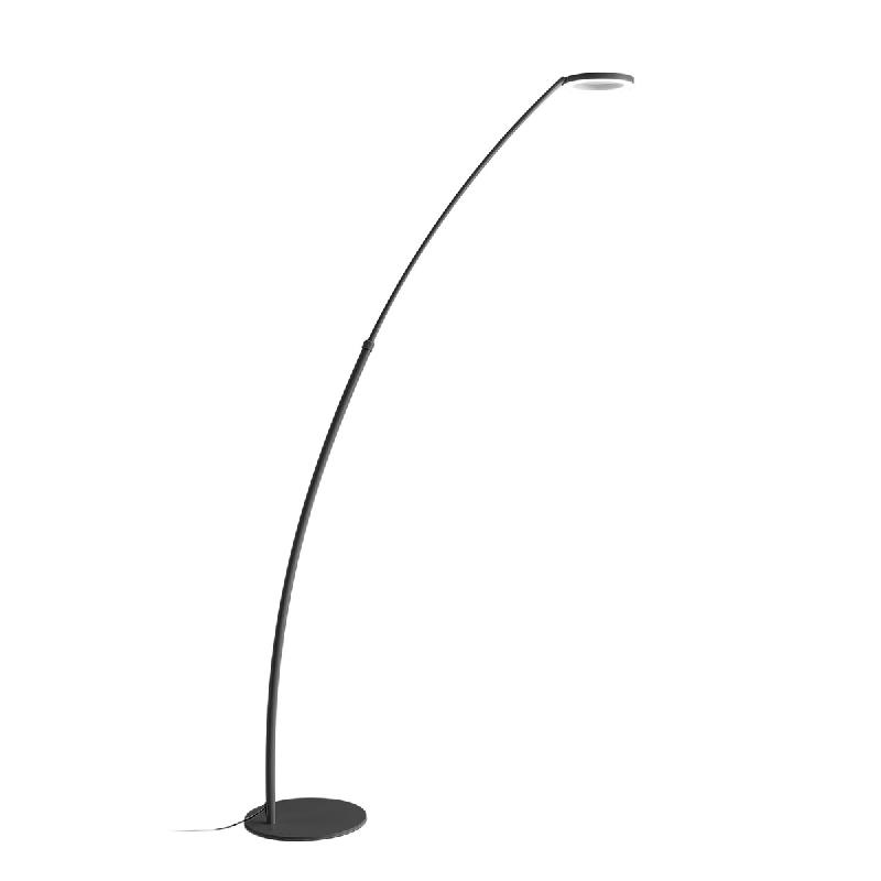 Gea Luce Lampadaire GPIN30 - Lampadaire LED 25W 3000K 1442lm Orientable Noir Mat avec Interrupteur à Pédale - Gealuce - GPIN30_0