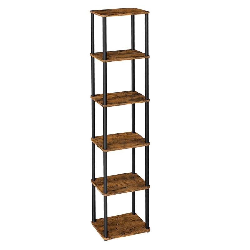 Helloshop26 - Bibliothèque étagère à 5 niveaux assemblage ultra-rapide sans outils étagère de rangement 238 x 38 x 139 cm pour salon 12_0004242_0