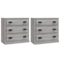 Helloshop26 - Buffet bahut commode armoire meuble de rangement organisateur cuisine salle de séjour salons lot de 2 sonoma bois 02_0036975 - 30002131_0
