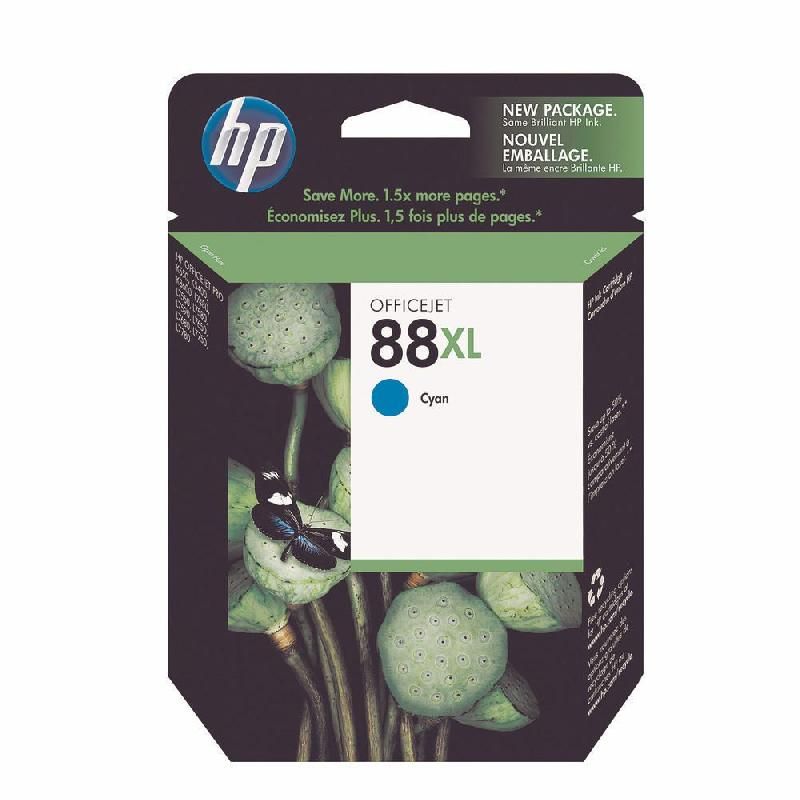 HEWLETT PACKARD CARTOUCHE D'ENCRE 88XL (C9391AE) - GRANDE CAPACITÉ - COULEUR: CYAN