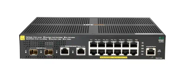 HPE Aruba Networking 2930F 12G PoE+ 2G/2SFP+ Switch_0