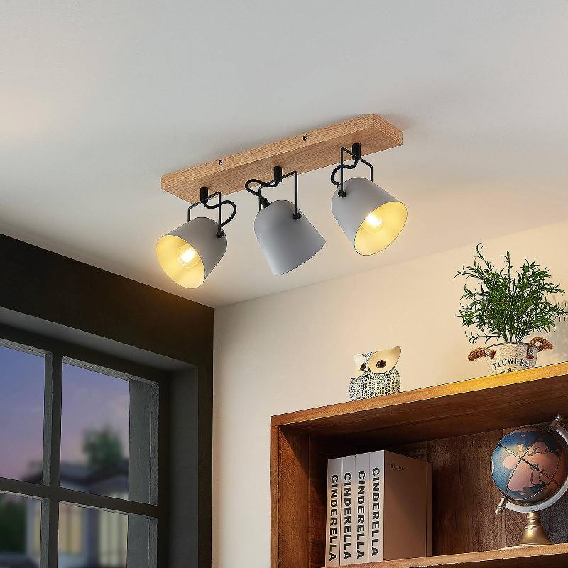 LINDBY ADALIN PLAFONNIER À 3 LAMPES, GRIS