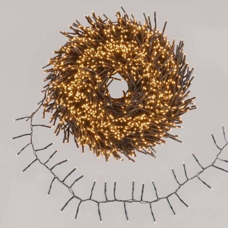 Lotti Guirlande Mini BOA 50m 2500 LED blanc chaud 8G lumière fixe+7 modes d'animations IP44 - 8024199080362_0