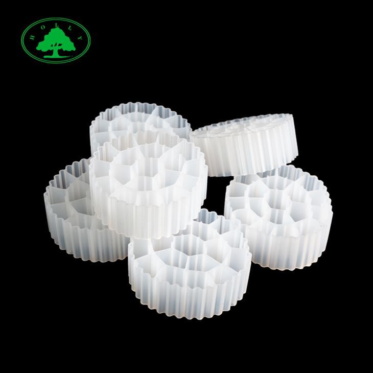 Médias de filtration d'eau MBBR Bio - Yixing Holly Technology - pour bassin de poissons et traitement des eaux usées_0
