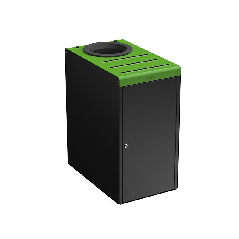 Meuble de tri sélectif ALITRI 65L - ROSSIGNOL - Couvercle vert - Idéal pour déchets alimentaires_0