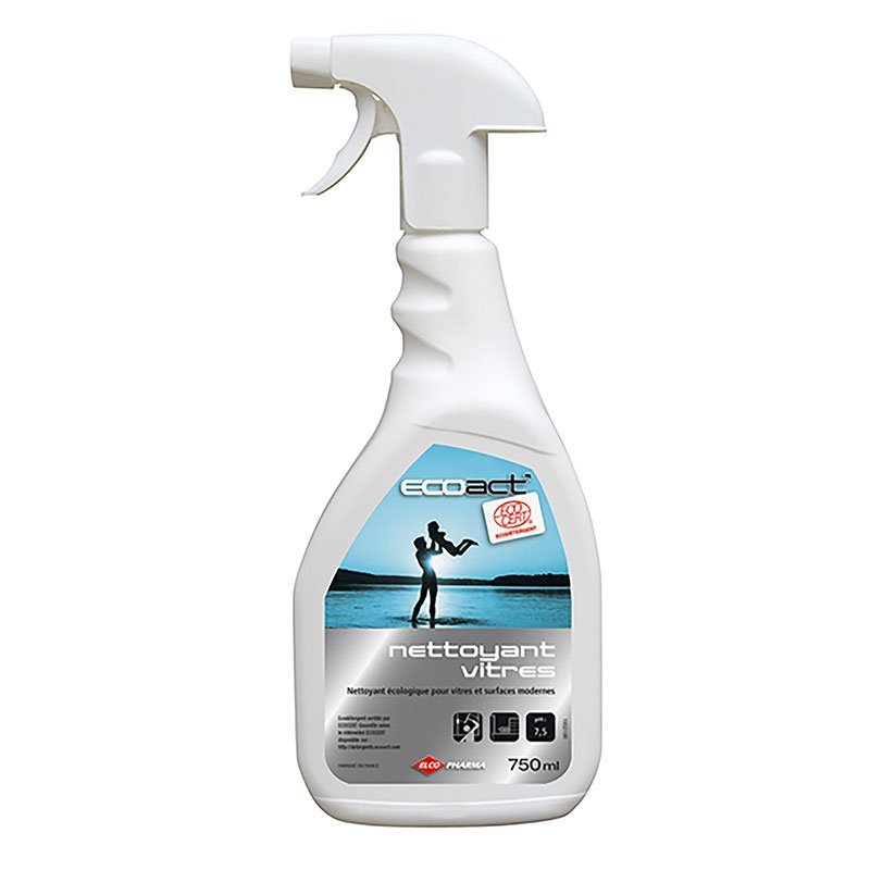 Nettoyant vitres 750 ml - ECOACT - Réf. ECOVI00077 - Parfum citron et thym - 99,9% d'ingrédients d'origine naturelle_0