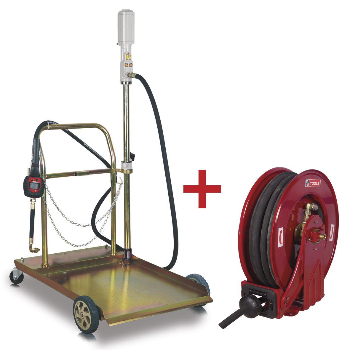 PACK POMPE POUR LIQUIDES 5:1 AVEC ENROULEUR DE 10M MW-TOOLS OP2005 SET PR