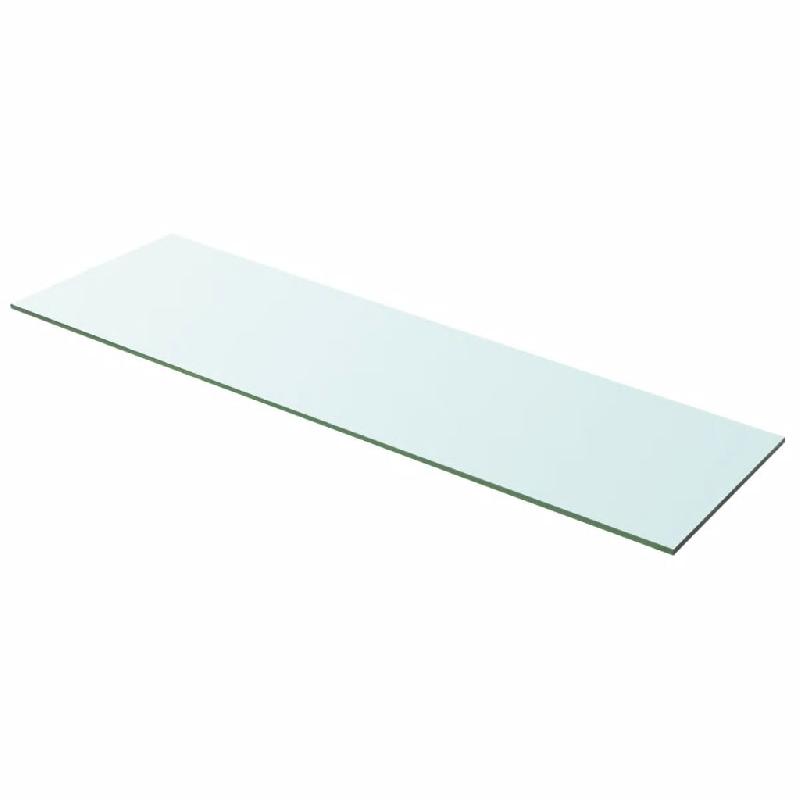 Panneau pour étagère en verre trempé transparent - 100 x 30 cm - Capacité 15 kg_0
