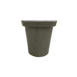 PLAST'UP ROTOMOULAGE Pot de fleurs rond xxl delight 200l - TAUPE - marron 0669014882295_0