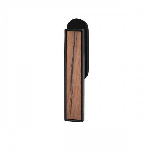 POIGNÉE DE FENÊTRE TORINO F534Y -VERROUILLABLE AVEC CLÉ -NOIR ET BOIS KARCHER DESIGN