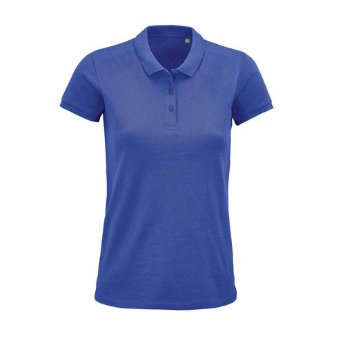 POLO PERSONNALISABLE FEMME COTON ORGANIQUE BIO ROYAL