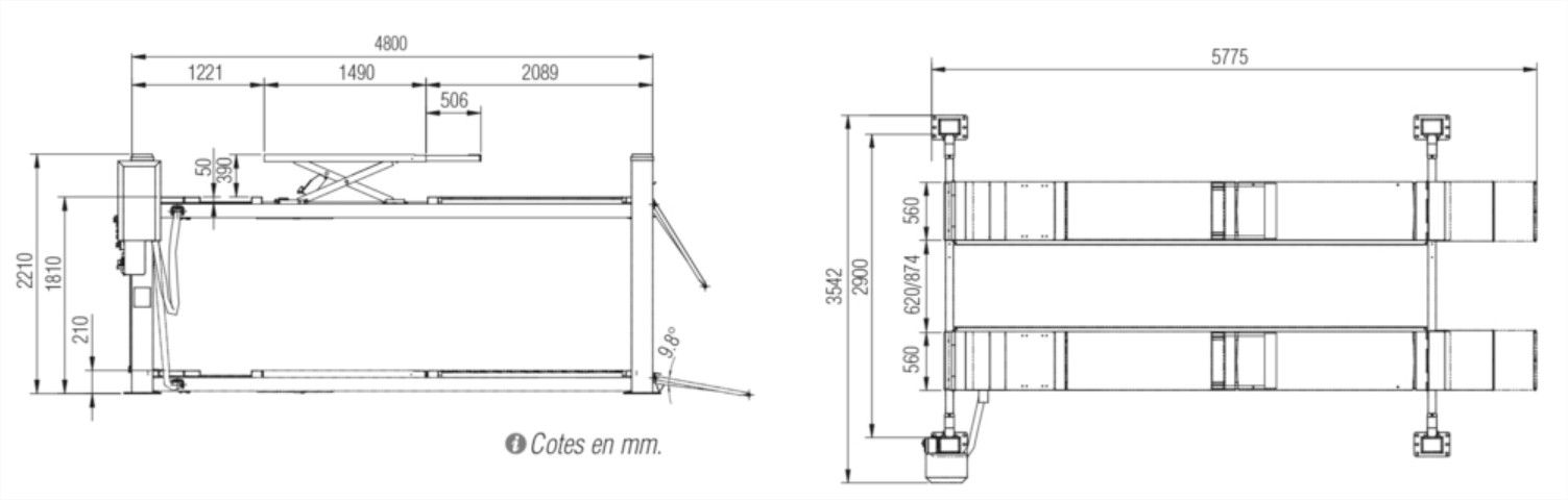 Pont elevateur 4 colonnes 4t/3t f40ctltw_1