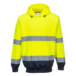 Portwest - Sweat-shirt à capuche bicolore HV Jaune / Bleu Marine Taille L - L jaune 5036108319657_0