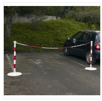 Poteau de signalisation en acier - Direct Signalétique - Socle mobile Ø 420 mm - 0.8 m - 4 coloris disponibles_0