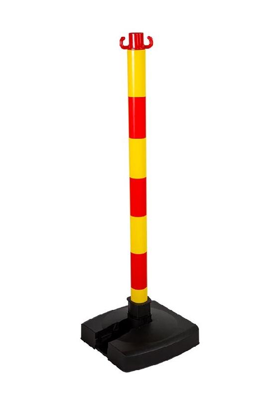Poteaux sur socles, pliables, avec crochets pour chaines - PTAPVCJNRG-NV01_0