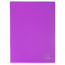 PROTÈGE-DOCUMENTS EN POLYPROPYLÈNE 5/10E OPAK POCHETTES CRISTAL 100 VUES - A4 - VIOLET - LOT DE 10