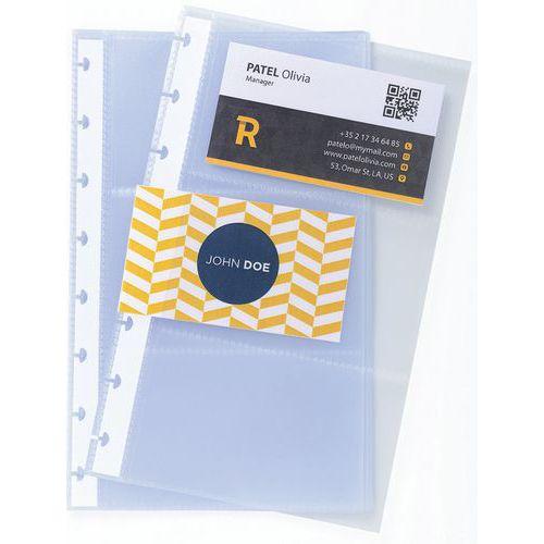 RECHARGE POCHETTES POUR PORTE-CARTES DE VISITE À ANNEAUX A5 - EXACOMPTA