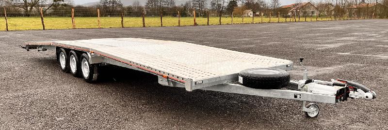Remorque porte voiture-plateau - 8,50 X 2,10 M - 3500 KG - 2 PANS INCLINES - TA-NO TRIO STD 35.85_0