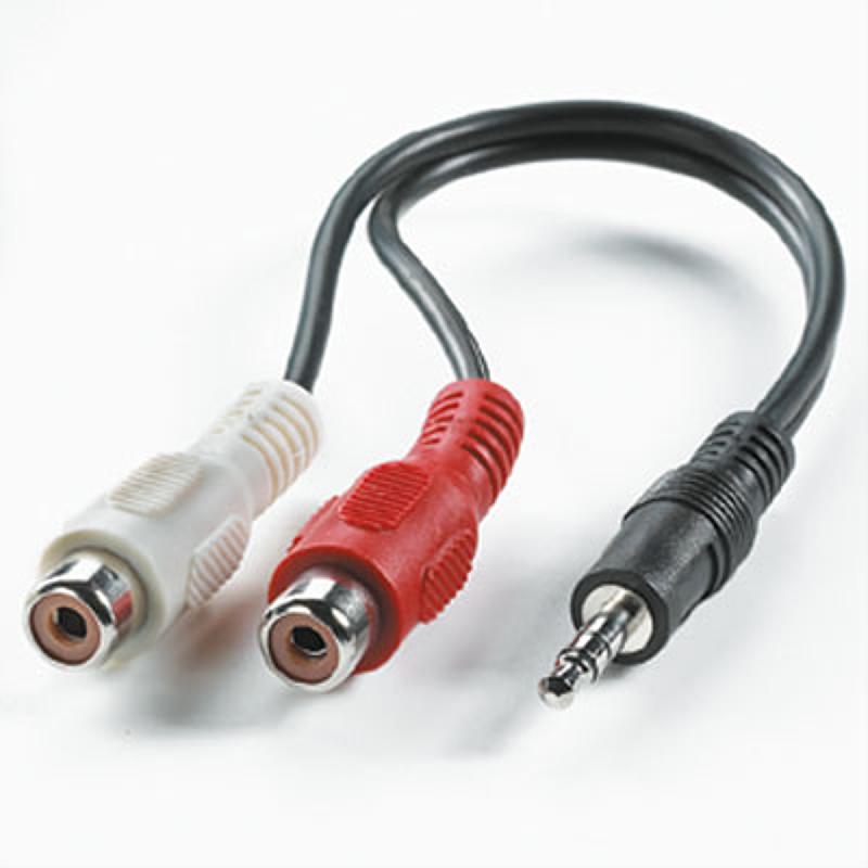 ROLINE Câble 3,5mm / 2x RCA F, 0,2m_0